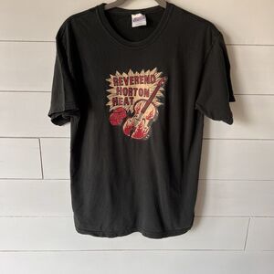 Vintage Reverend Horton Heat Shirt Men Medium Flaming Guitar Dice Retro Rock